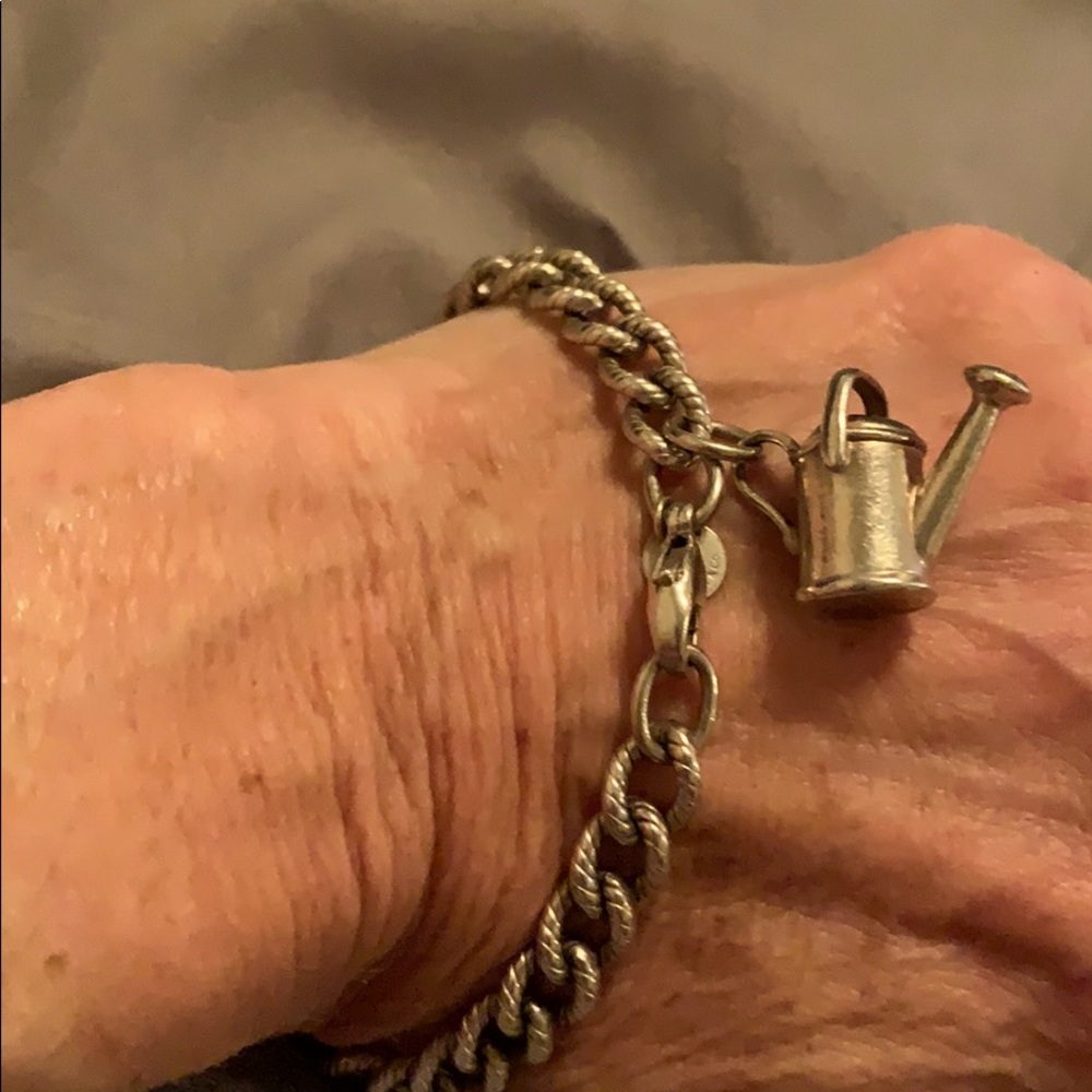 Vintage Tiffany Silver Rope Chain Charm Bracelet